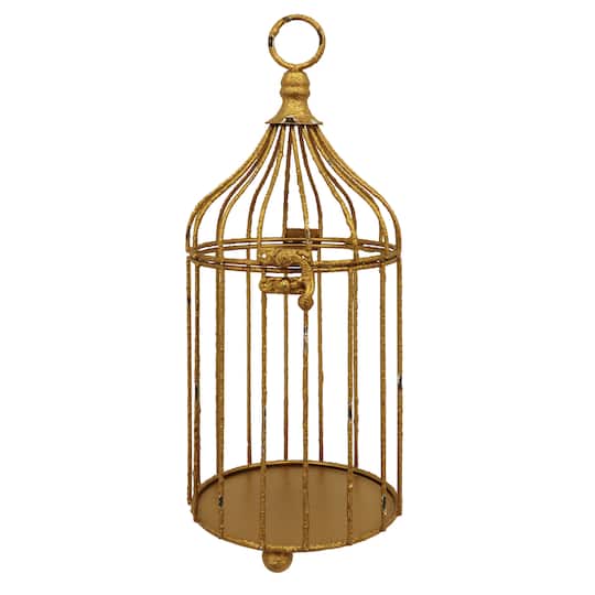 12&#x22; Gold Bird Cage Decoration by Ashland&#xAE;
